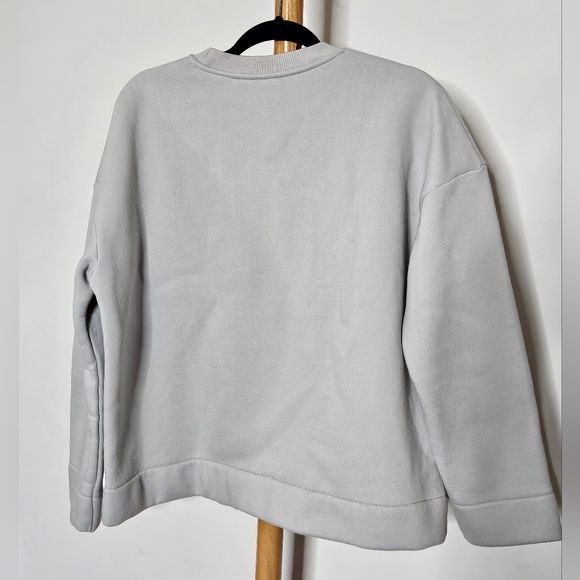 MNG by Mango Gray Crew Sweatshirt Size Medium - Picture 2 of 4
